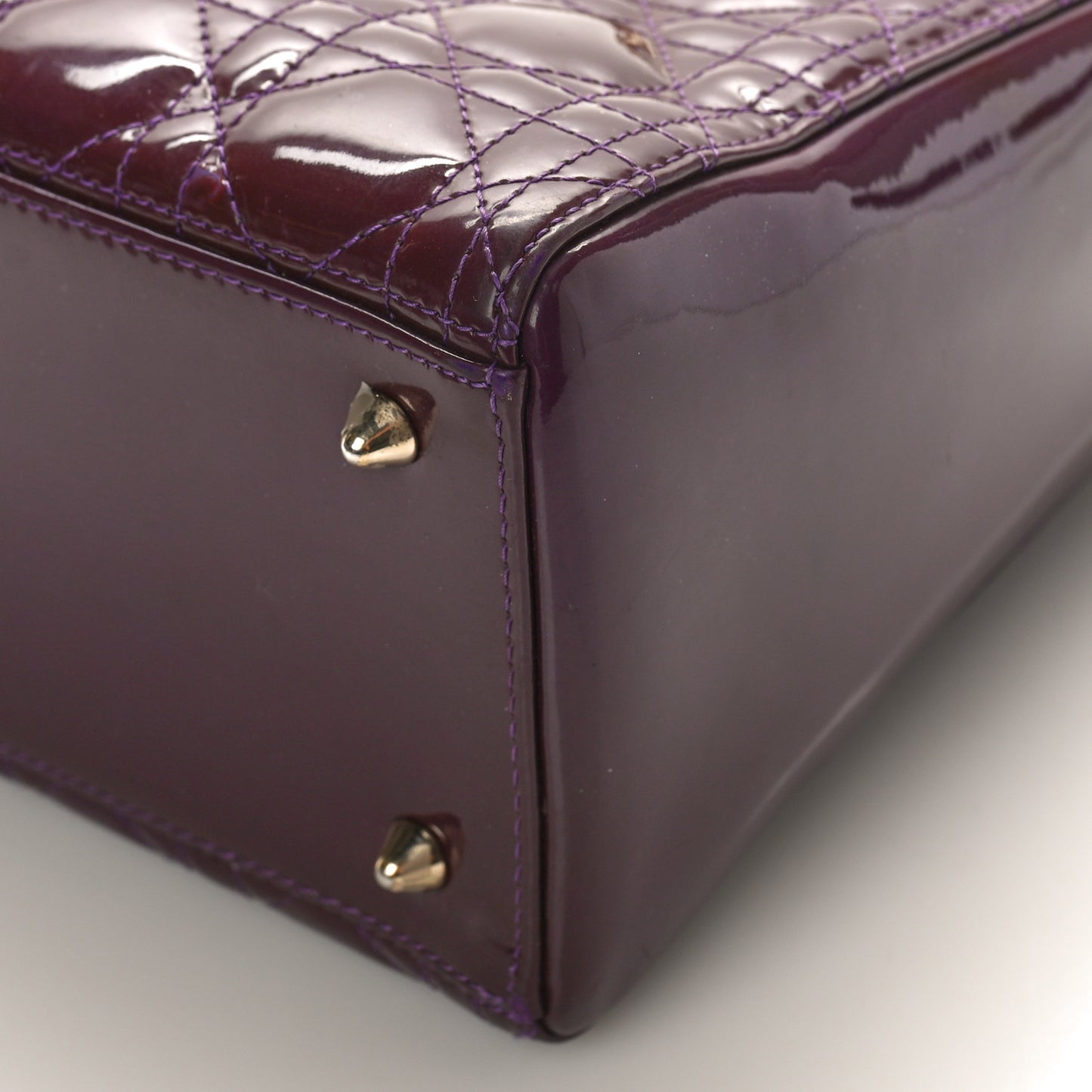 Patent Cannage Medium Lady Dior Purple