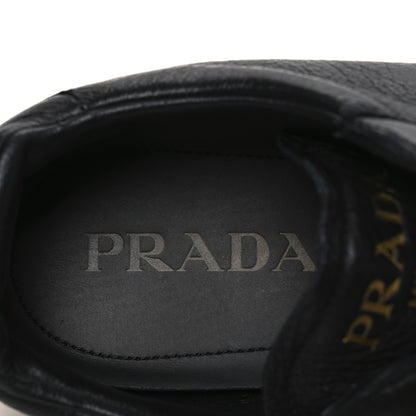 Prada Deerskin Triangle Logo Mens Low Top Lane Sneakers 9.5 Black 9 of 9