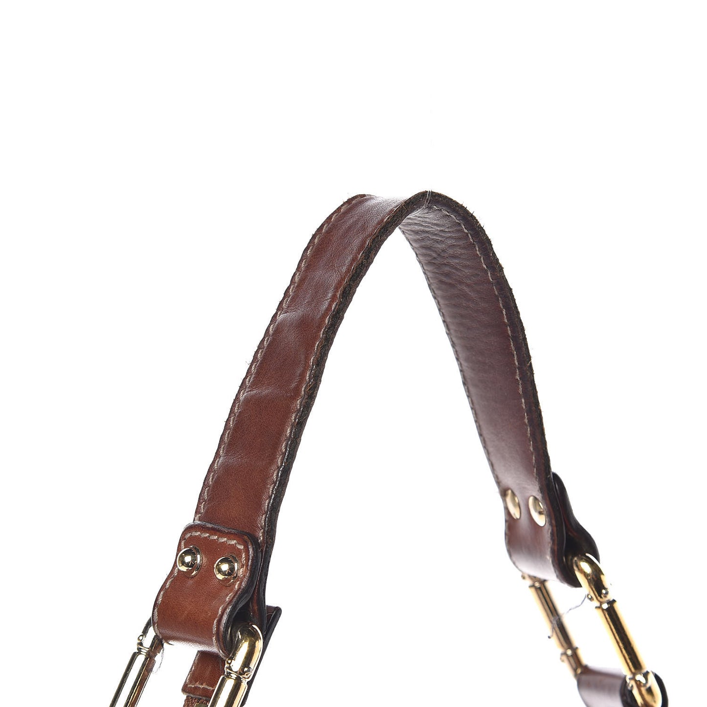 Calfskin Bamboo Horsebit Hobo Brown