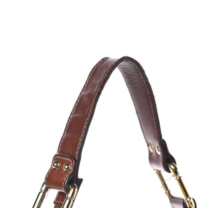Gucci Calfskin Bamboo Horsebit Hobo Brown 16 of 19
