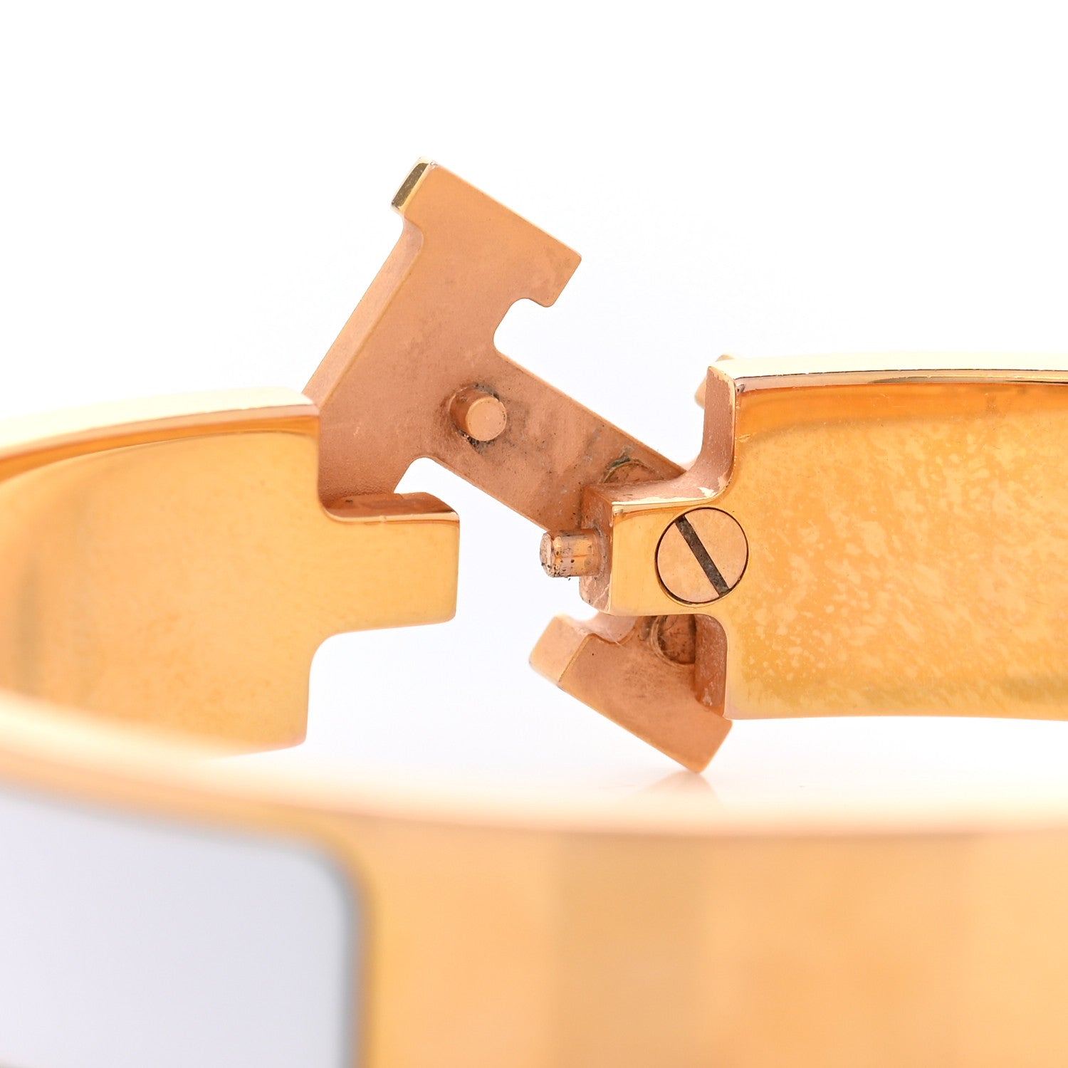 Hermes Enamel Narrow Clic Clac H Bracelet PM White 4 of 5