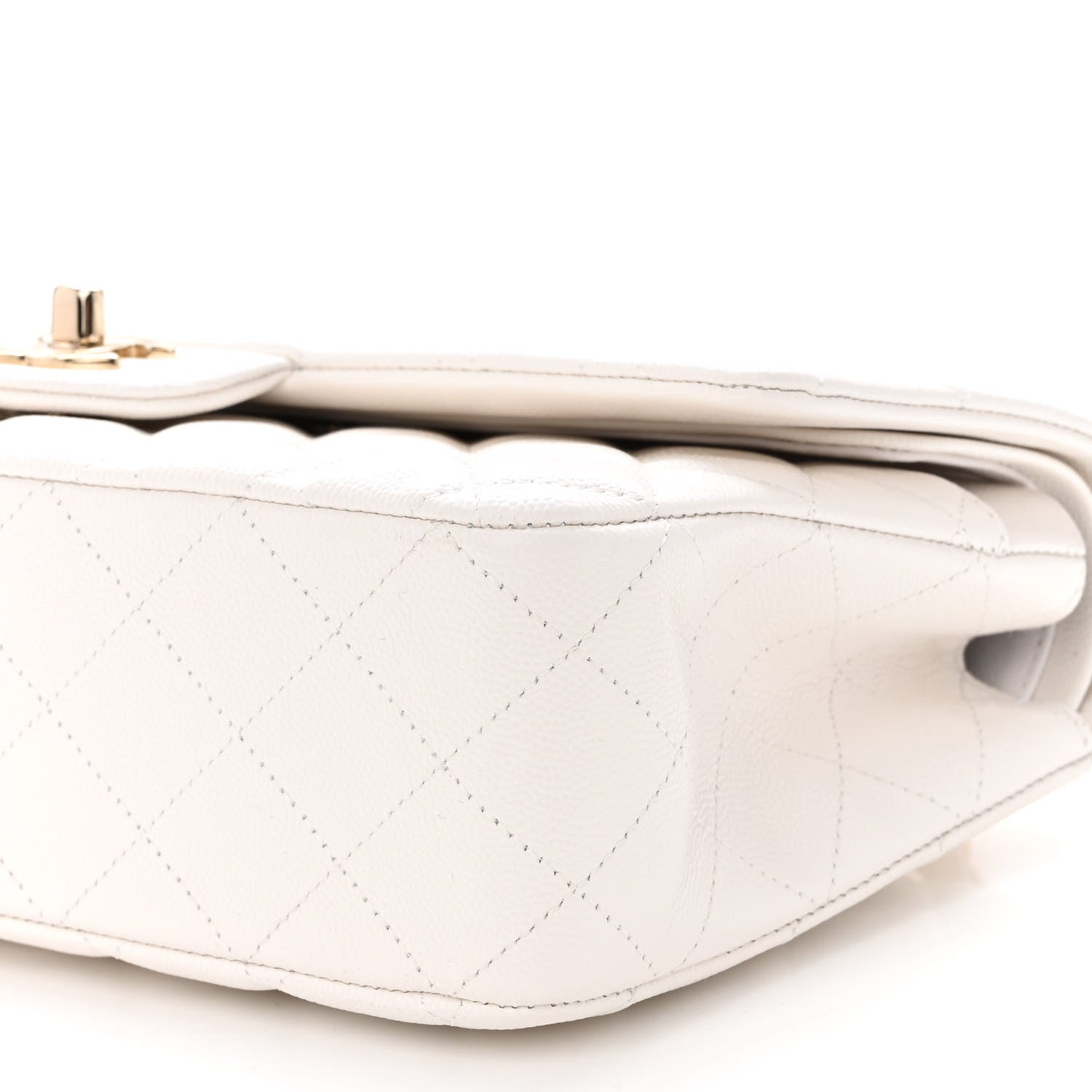 Chanel Caviar Quilted Medium Double Flap White 9 of 9