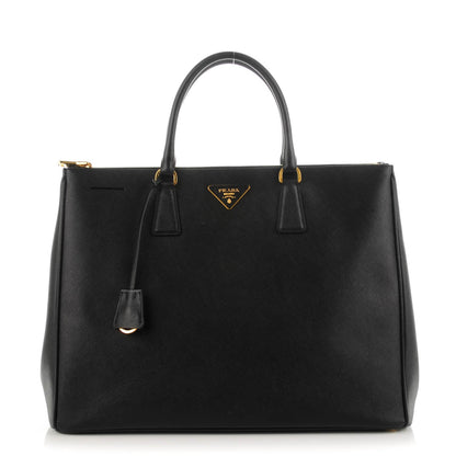 Prada Saffiano Lux Extra Large Galleria Double Zip Tote Black 1 of 8