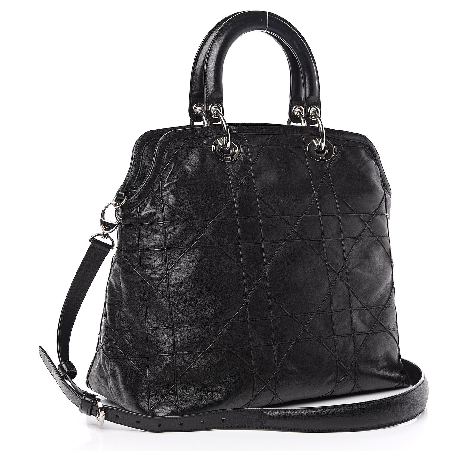 Lambskin Cannage Medium Granville Tote Black