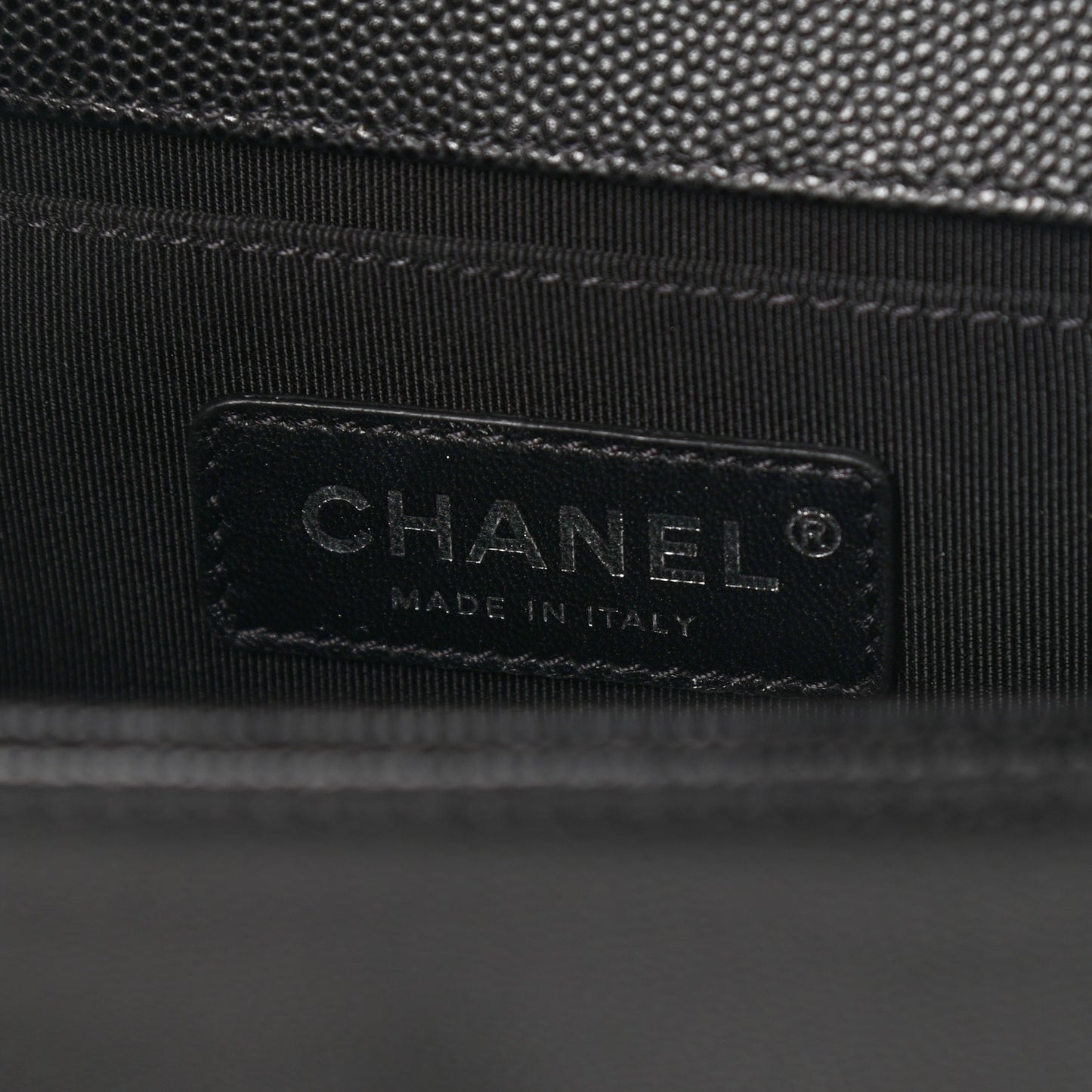 Caviar Quilted Small Boy Flap Black