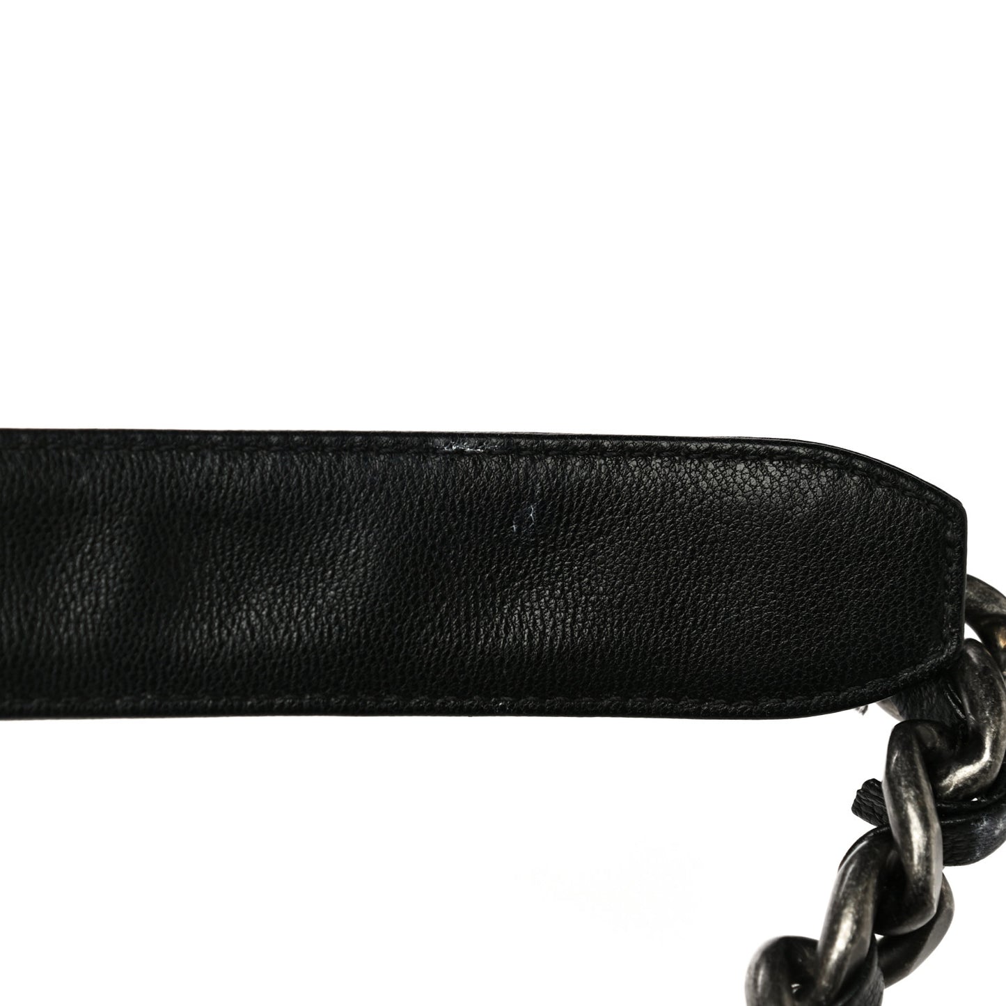 Goatskin Quilted Chanel 19 Waist Bag Black