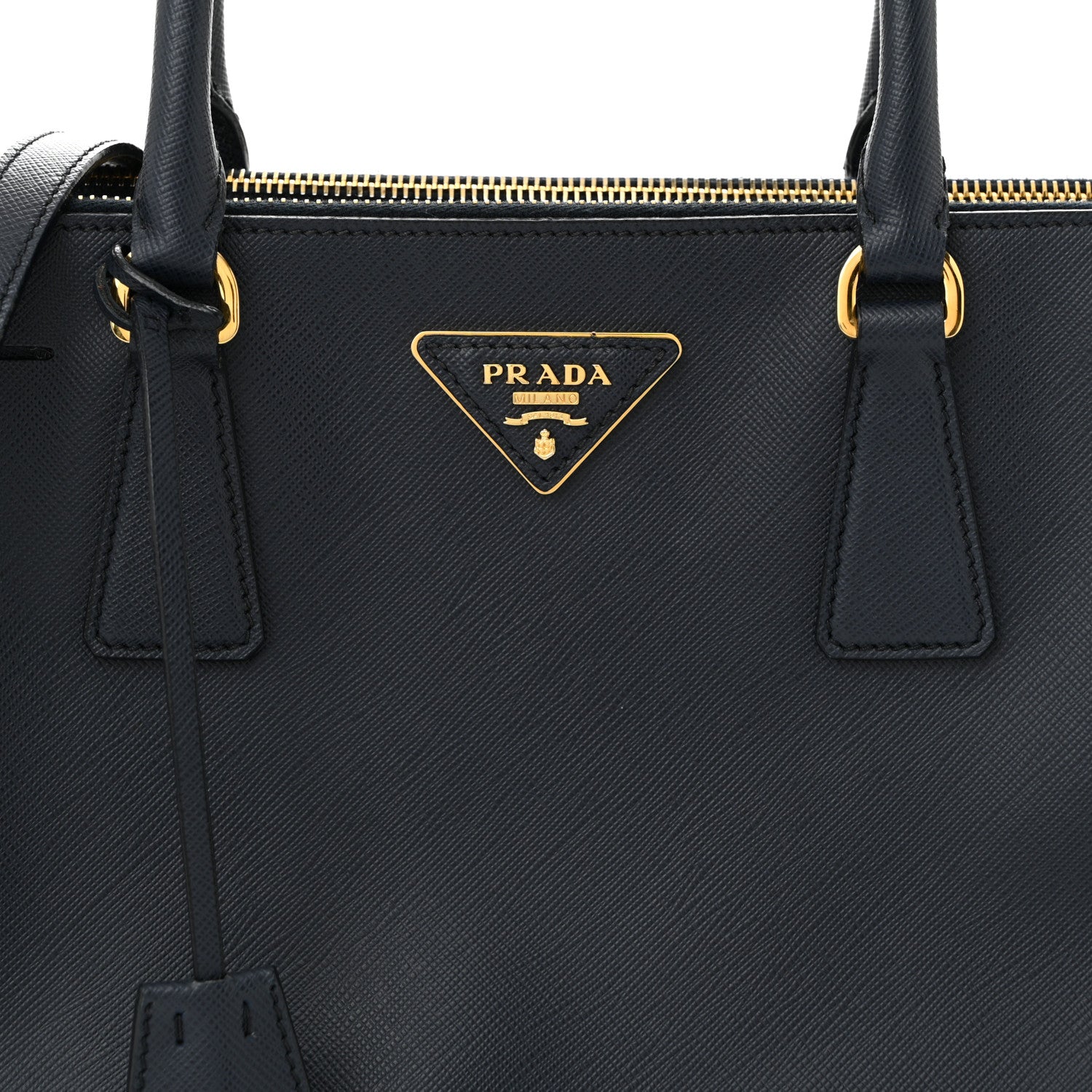 Prada Saffiano Small Galleria Double Zip Tote Baltico 9 of 14