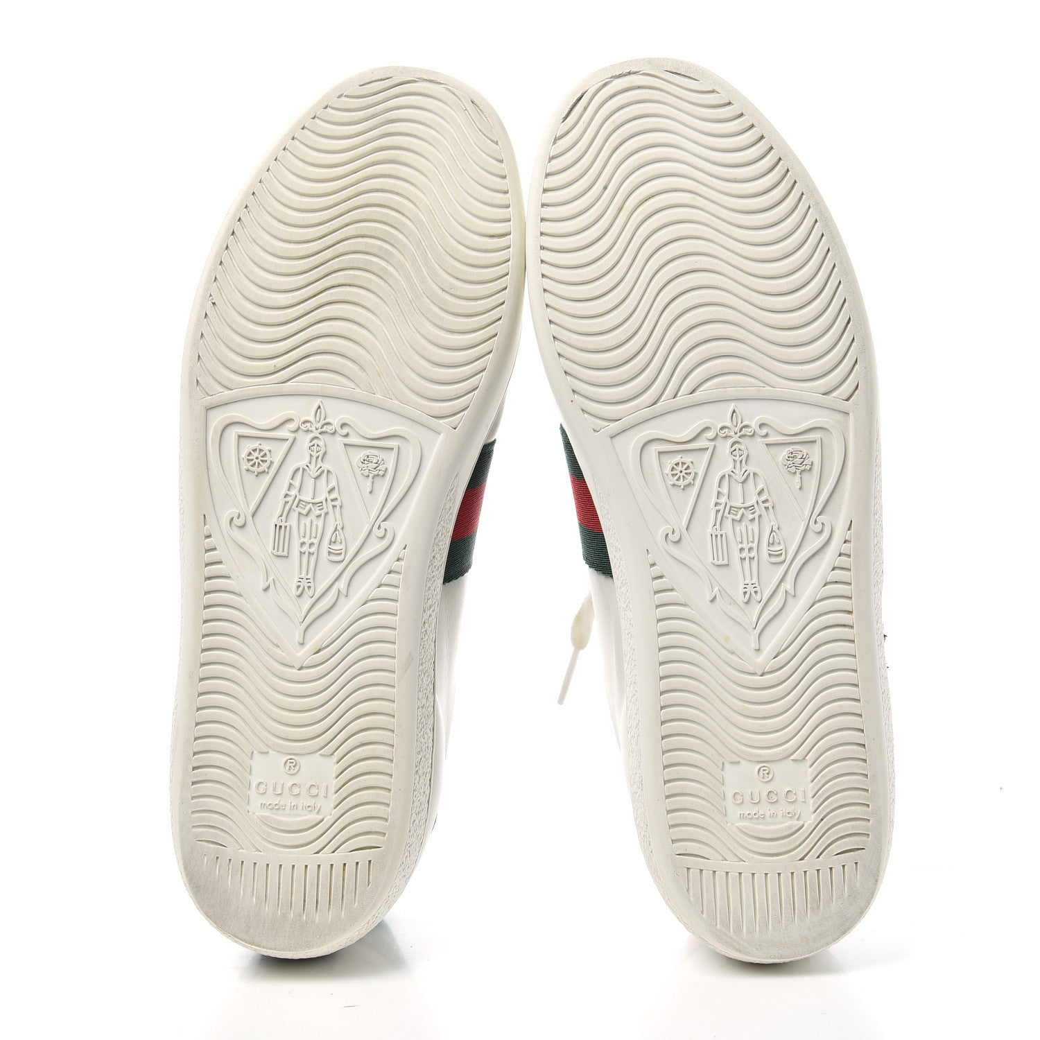 Gucci Calfskin Web Studded Arrow Ace Sneakers 38 White 6 of 12