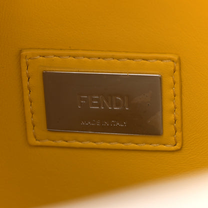 Fendi Vitello Seta Shiny Nappa Pearl Scalloped Studded Floral Embroidered Medium Peekaboo Iconic Satchel Camelia Multicolor 6 of 12