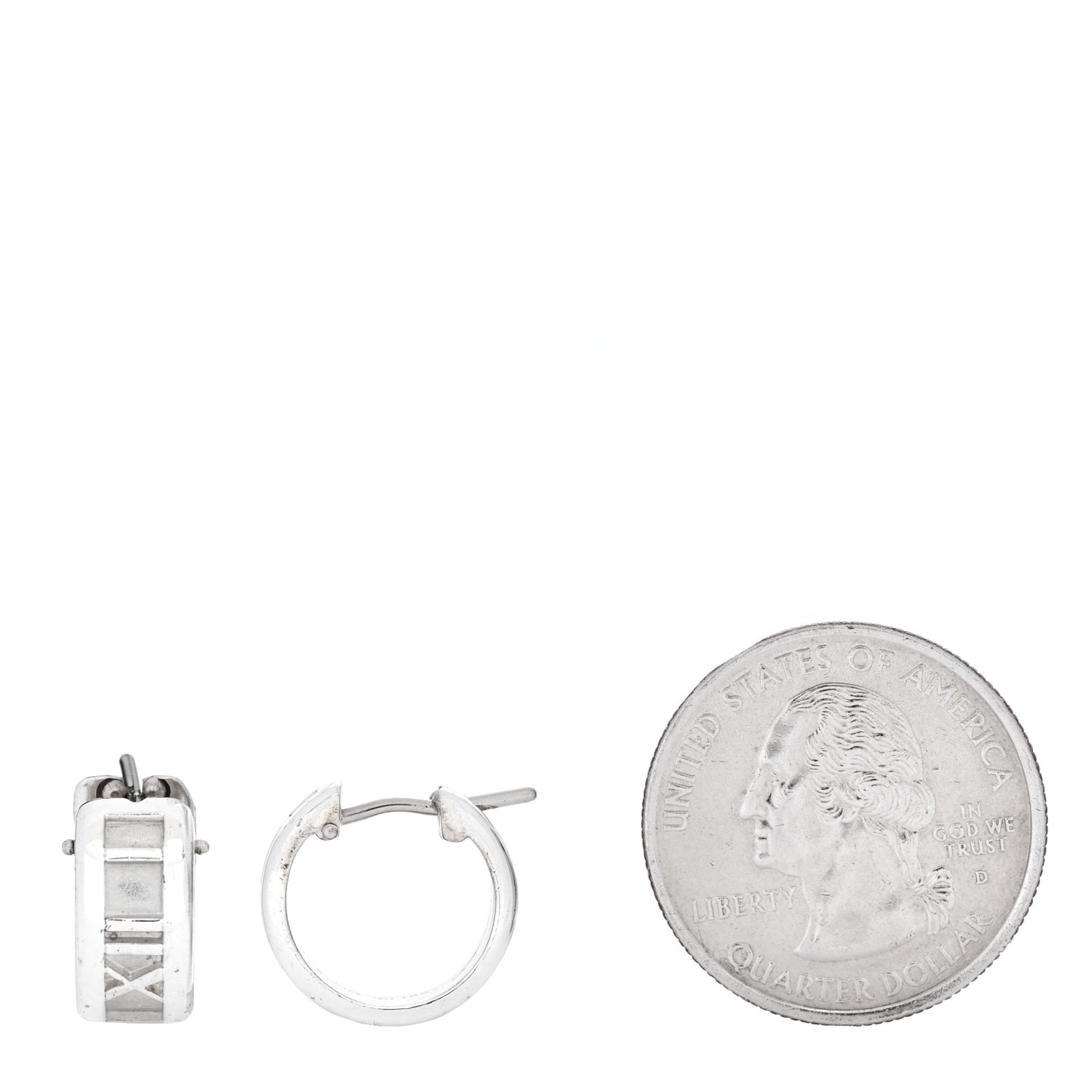 Sterling Silver Small Atlas Hoop Earrings