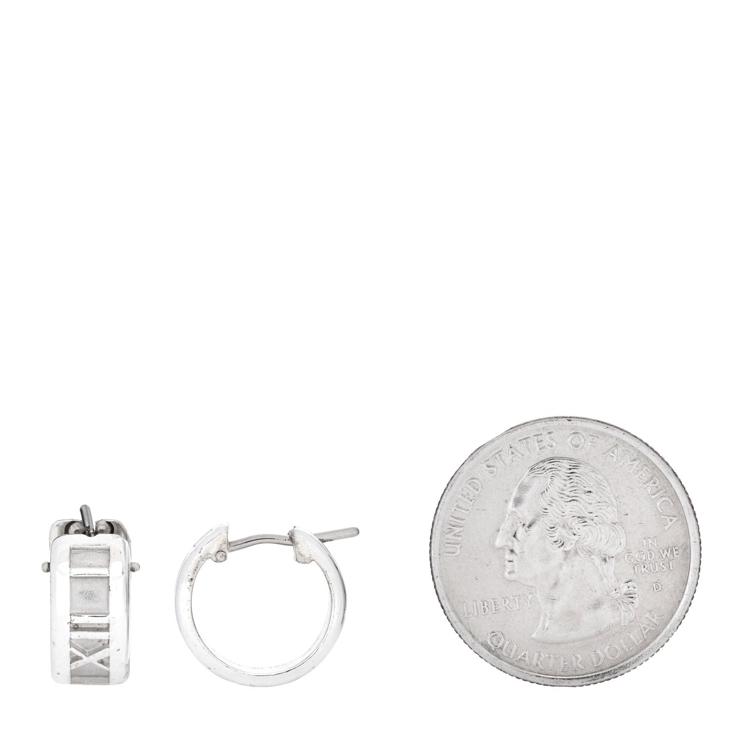 Tiffany Sterling Silver Small Atlas Hoop Earrings 2 of 6