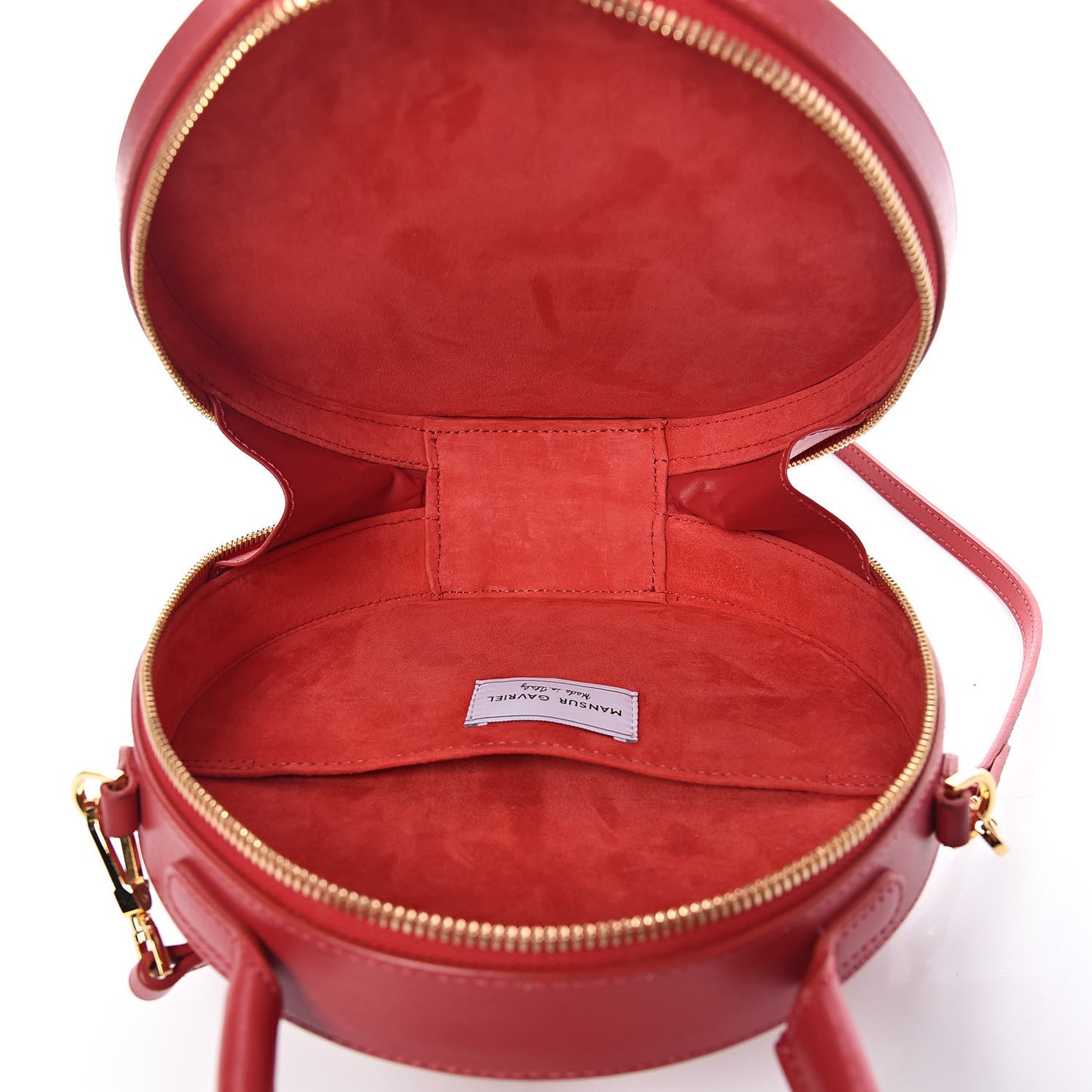 Calfskin Circle Crossbody Bag Flamma