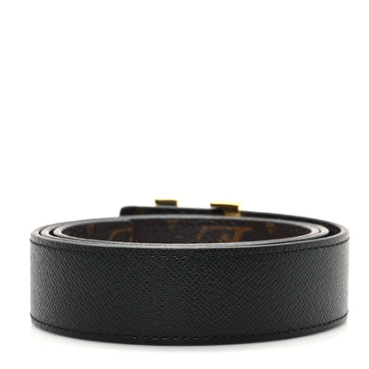 Louis Vuitton Calfskin Monogram 30mm LV Initiales Reversible Belt 75 30 Black 3 of 7