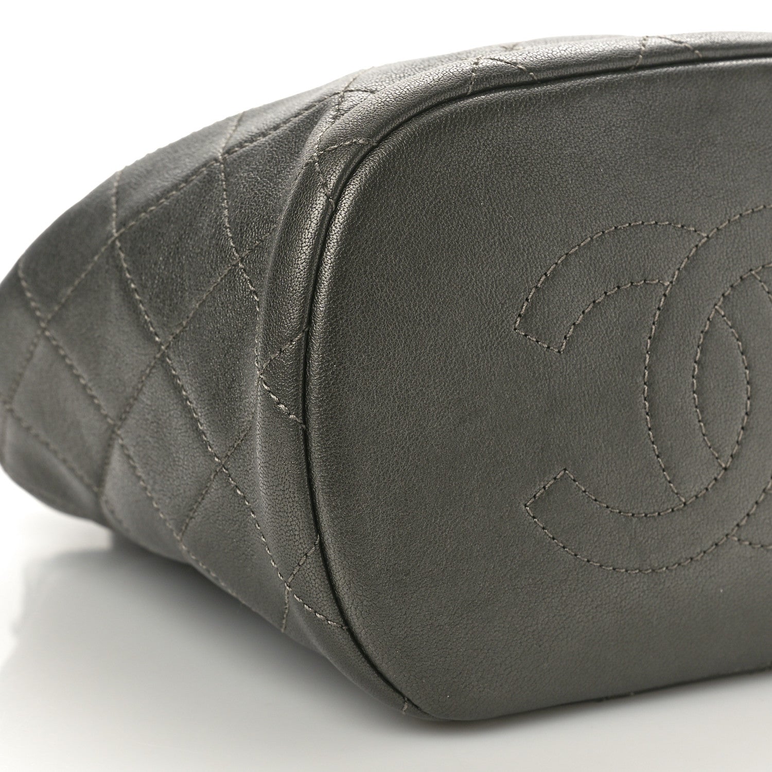 Chanel Goatskin Quilted Metallic Bubble Backpack Silver 9 of 11