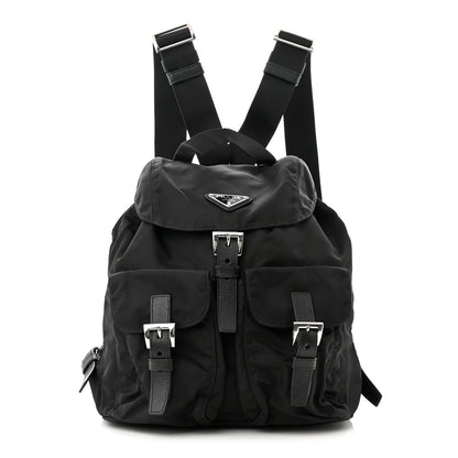 Prada Tessuto Nylon Saffiano Small Backpack Black 1 of 10