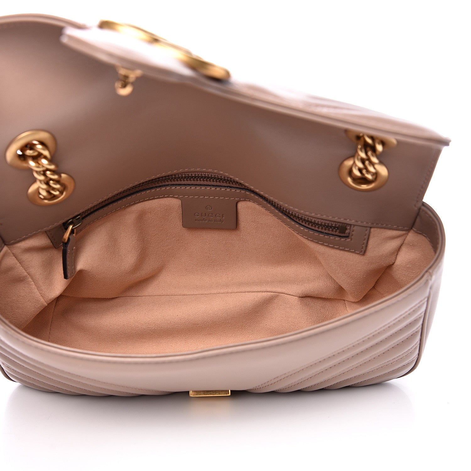 Gucci Calfskin Matelasse Small GG Marmont Shoulder Bag Porcelain Rose 4 of 9