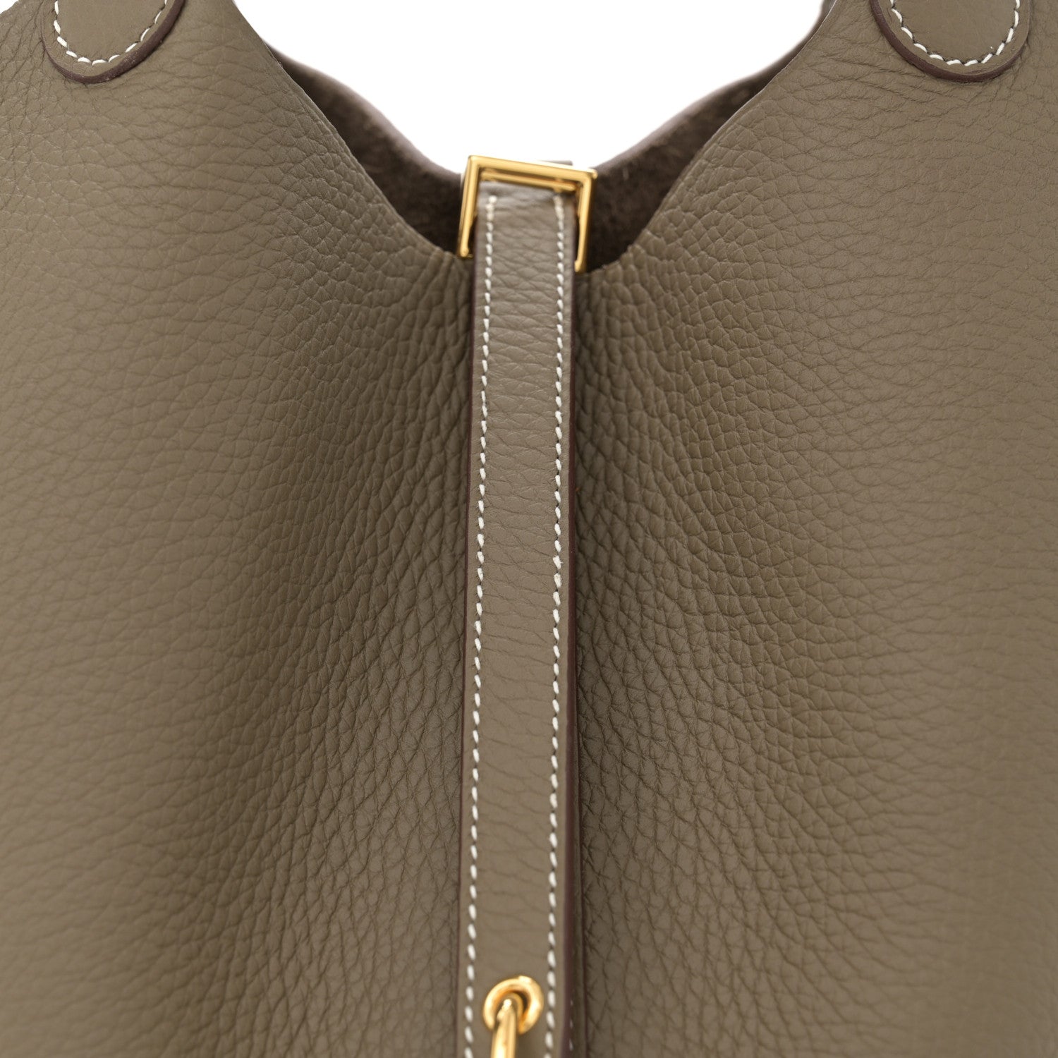 Hermes Taurillon Clemence Picotin Lock 22 MM Etoupe 8 of 11