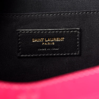 Saint Laurent Patent Matelasse Monogram Toy Vicky Camera Bag Bubblegum 6 of 9
