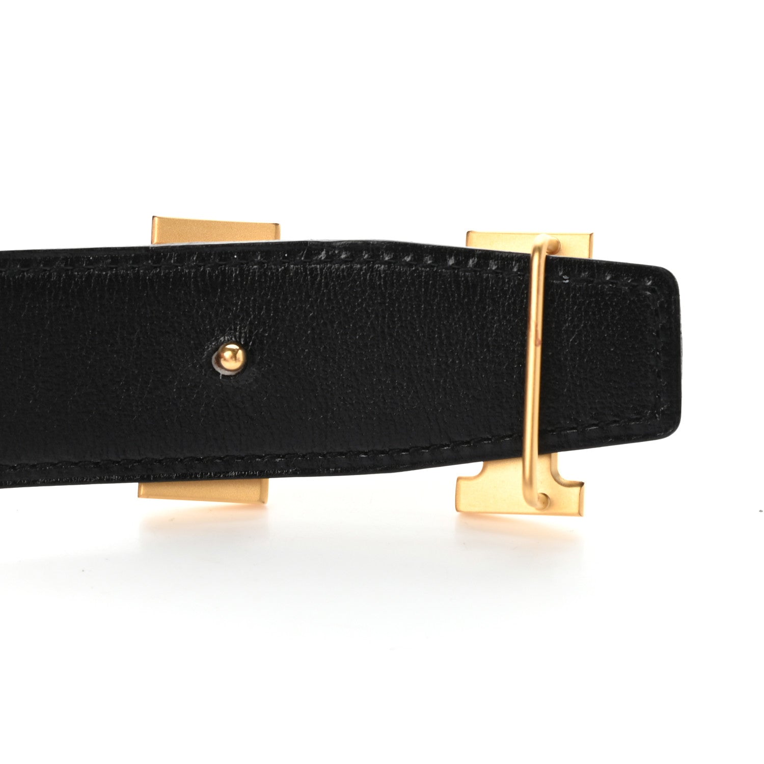 Hermes Box Togo 32mm H Belt 90 Black Gold 3 of 5