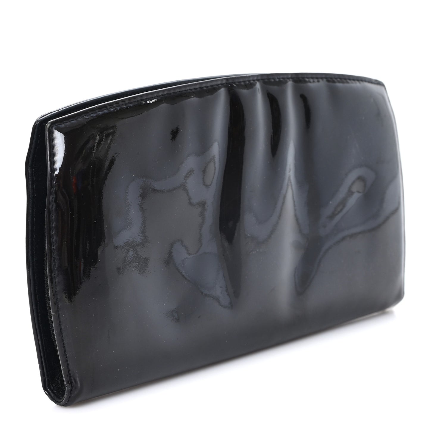Patent Trousse Maquil Wallet Black