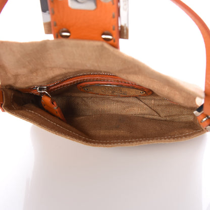 Fendi Canvas Selleria Baguette Orange 5 of 7