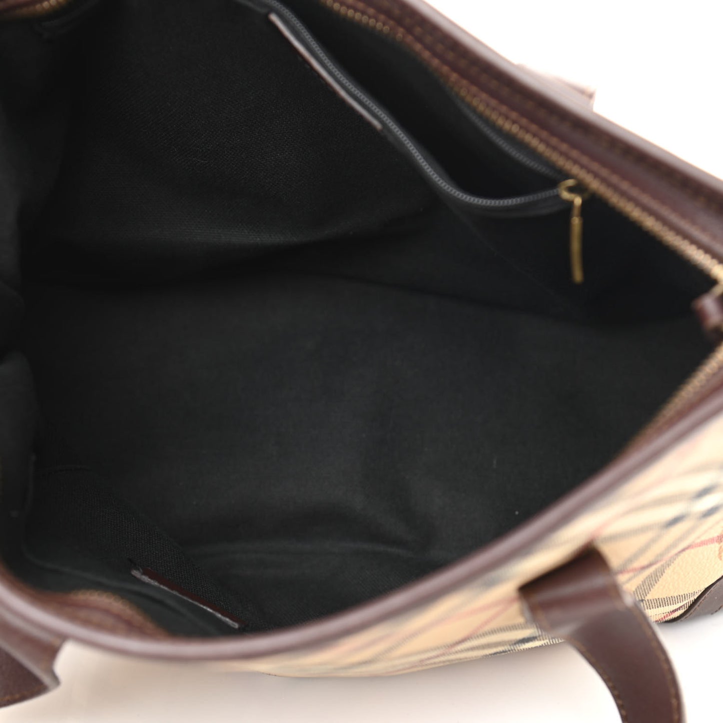 Haymarket Check Studded Tote Bag Chocolate