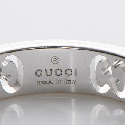 Gucci 18K White Gold Diamond Icon Stardust Thin Band Ring 54 7 5 of 5