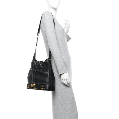 Chanel Caviar CC Drawstring Shoulder Bag Black 2 of 10