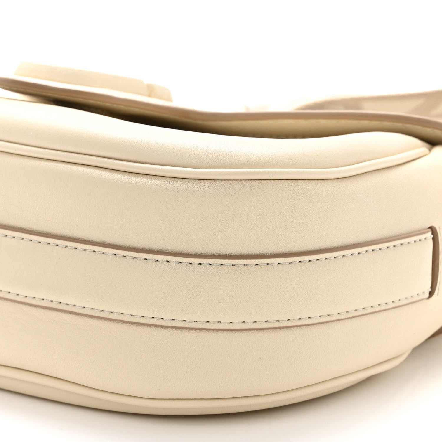Marc Jacobs Calfskin Large The Covered J Marc Saddle Bag Cloud White 9 of 9