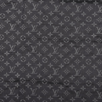 Louis Vuitton Silk Lurex Wool Monogram Shine Shawl Black 3 of 4