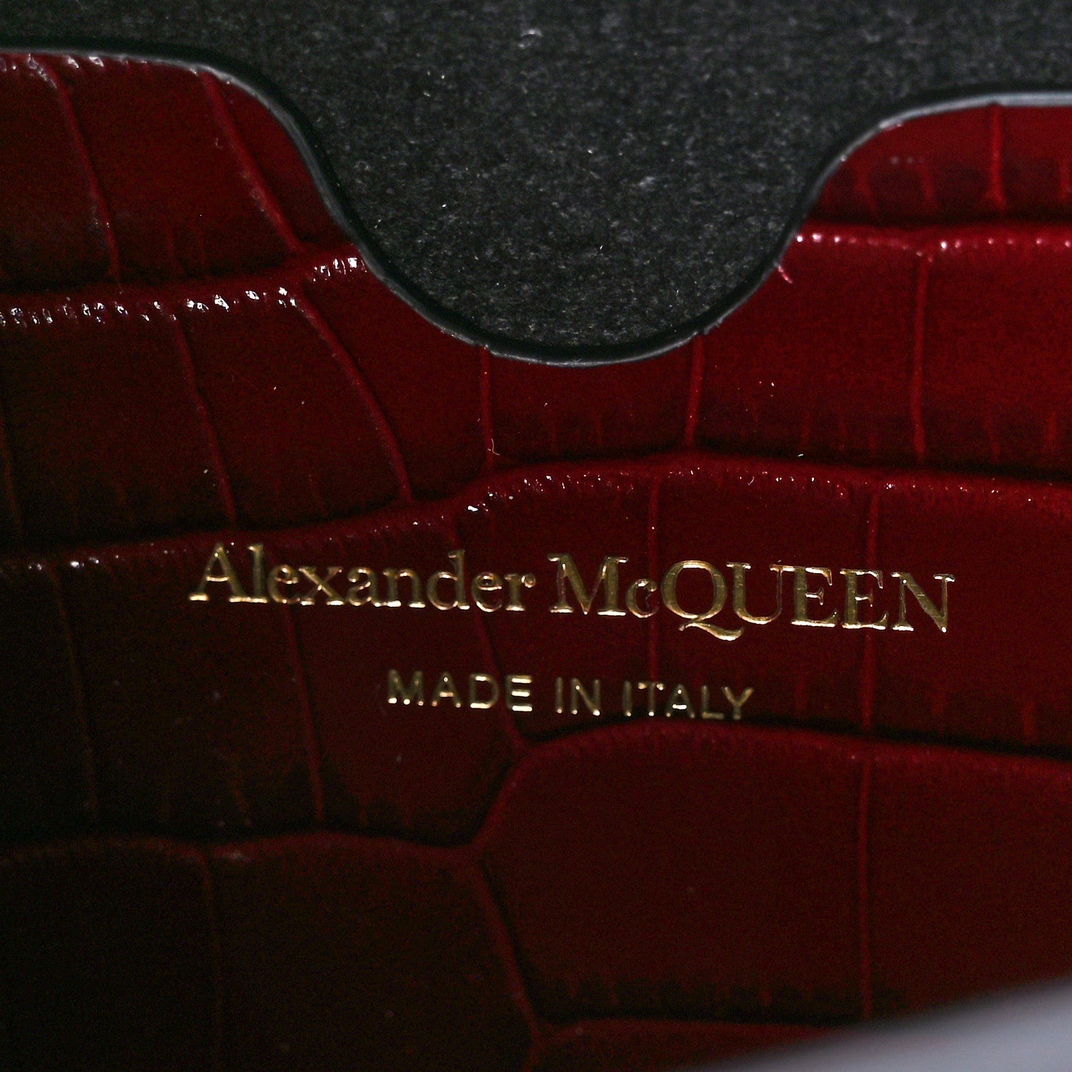 Alexander McQueen Calfskin Crocodile Embossed Skull Top Handle Bag Madder 6 of 11