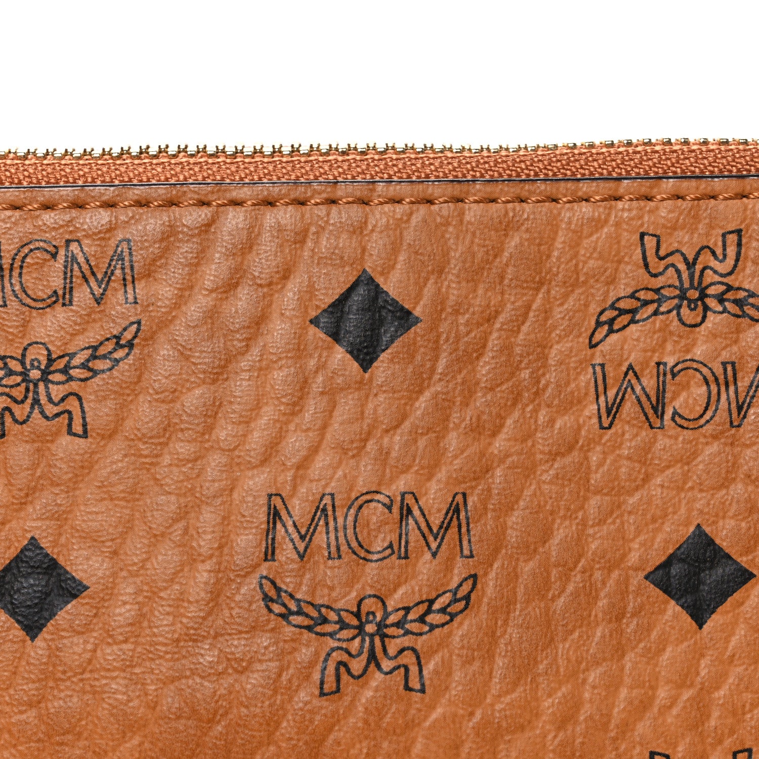 MCM Visetos Original Medium Pouch Cognac 8 of 11