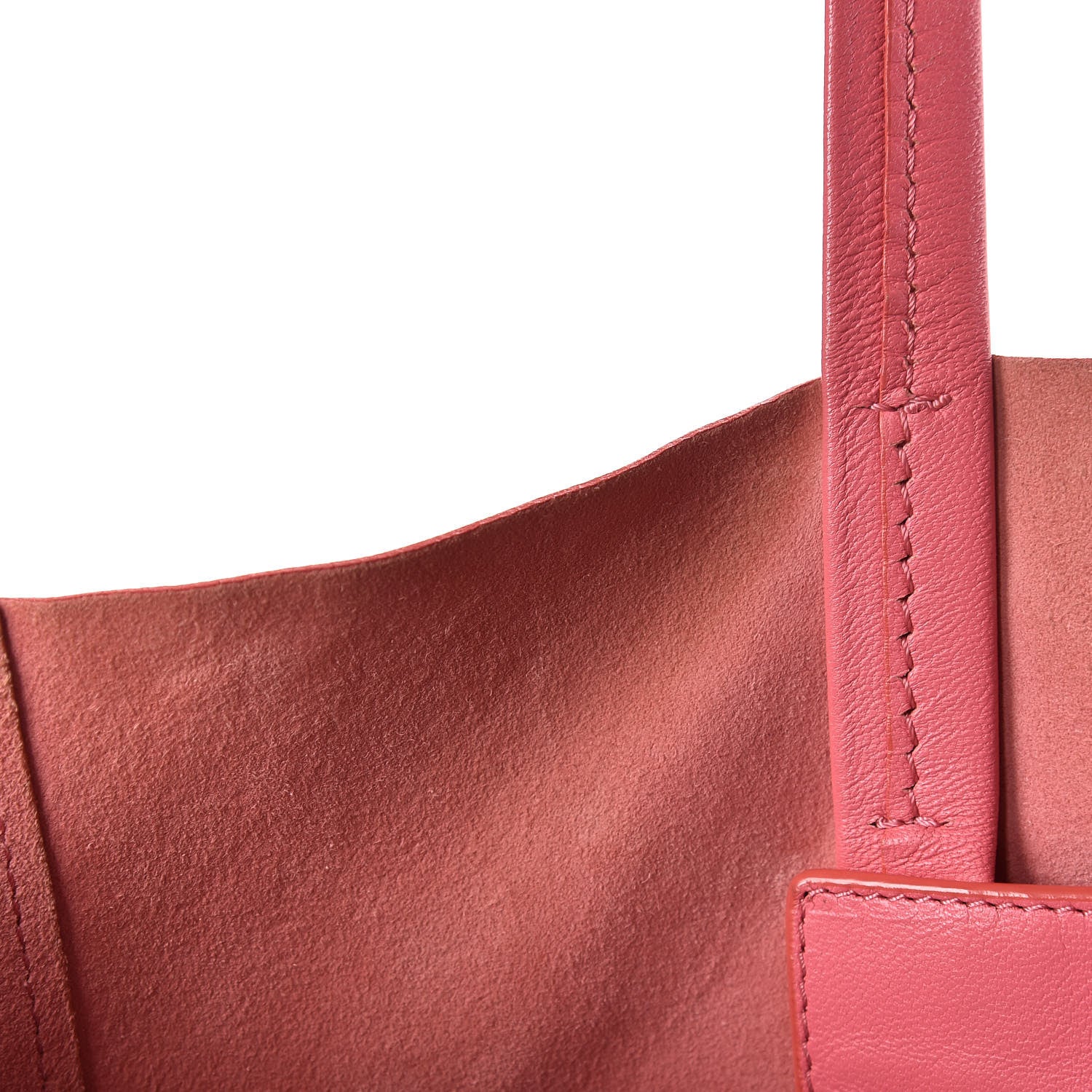 Celine Lambskin Horizontal Bi-Color Cabas Pink Rust 19 of 20