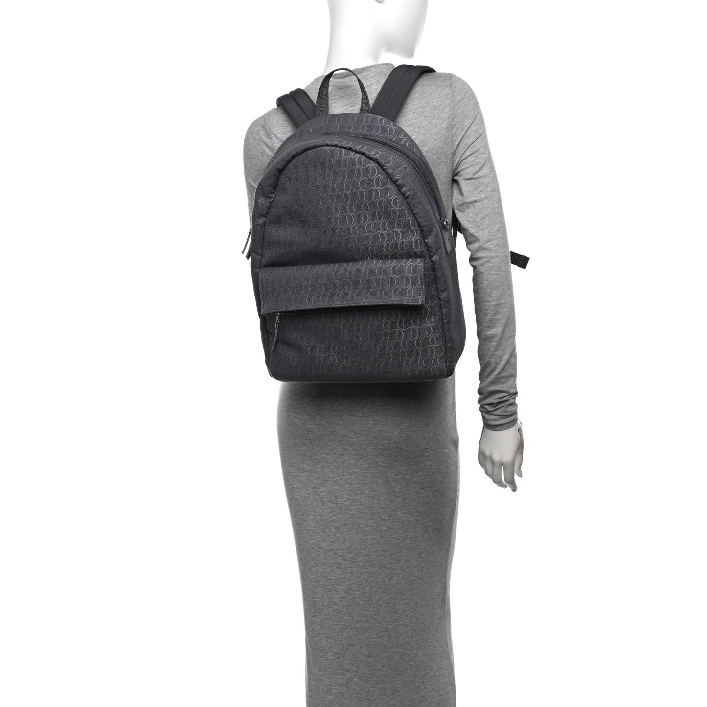 Logo Jacquard Zip N Flap Backpack Smoky