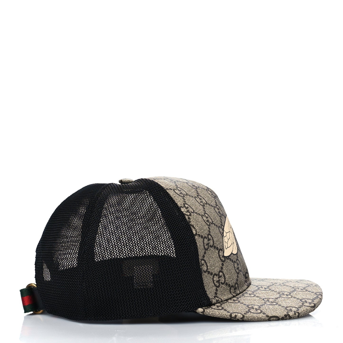 GG Supreme Monogram Bee Print Baseball Hat M Beige