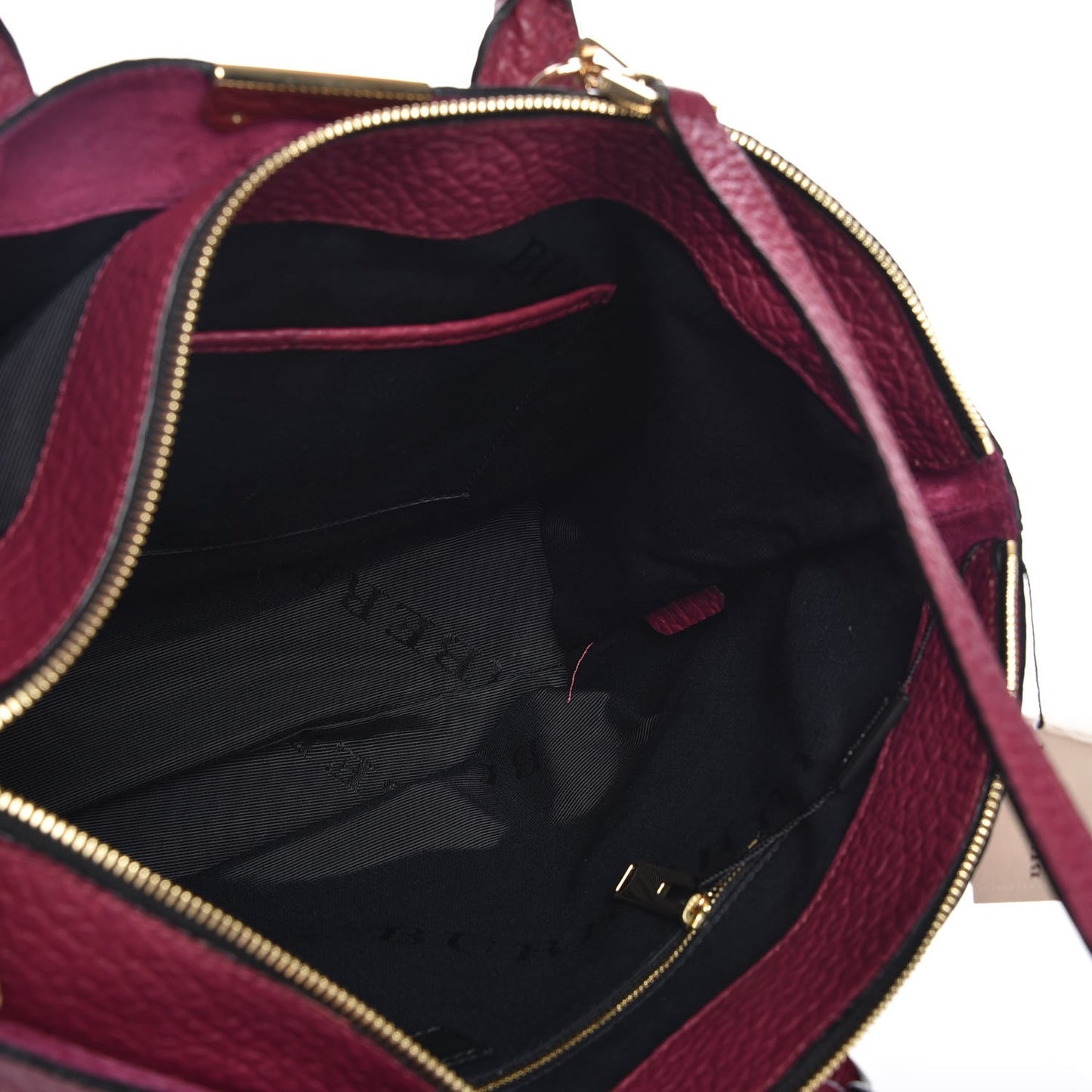 Heritage Grain Check Embossed Medium Dewsbury Tote Dark Plum