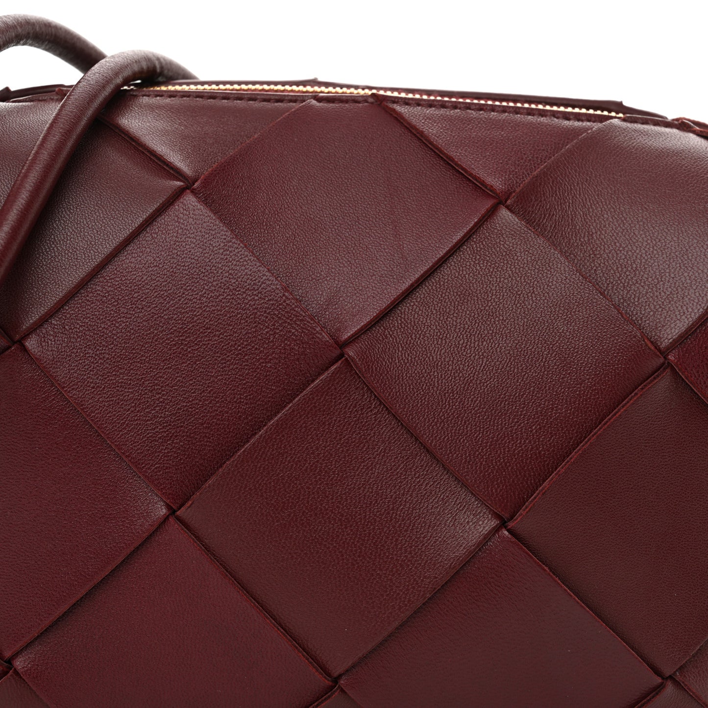 Lambskin Maxi Intrecciato Small Cassette Camera Bag Barolo