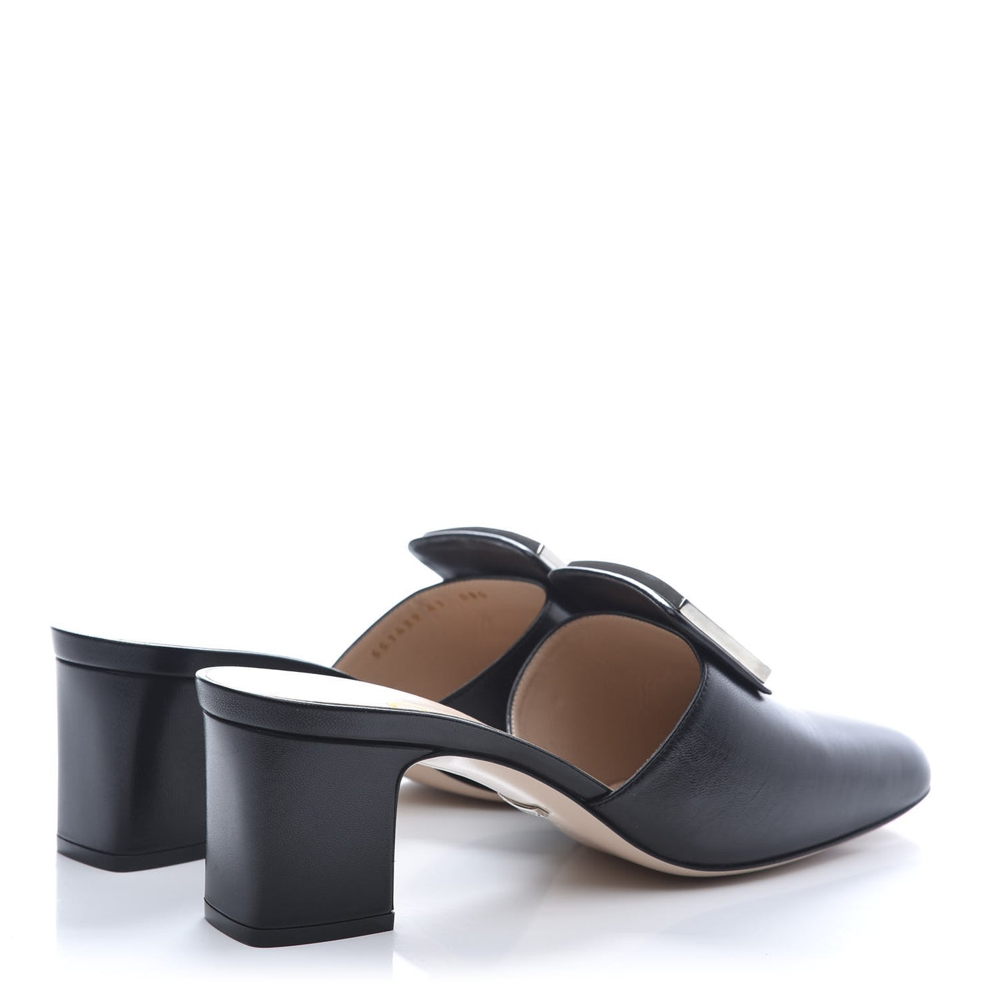 Malaga Kid Crystal Square G Madelyn Mules 41 Black