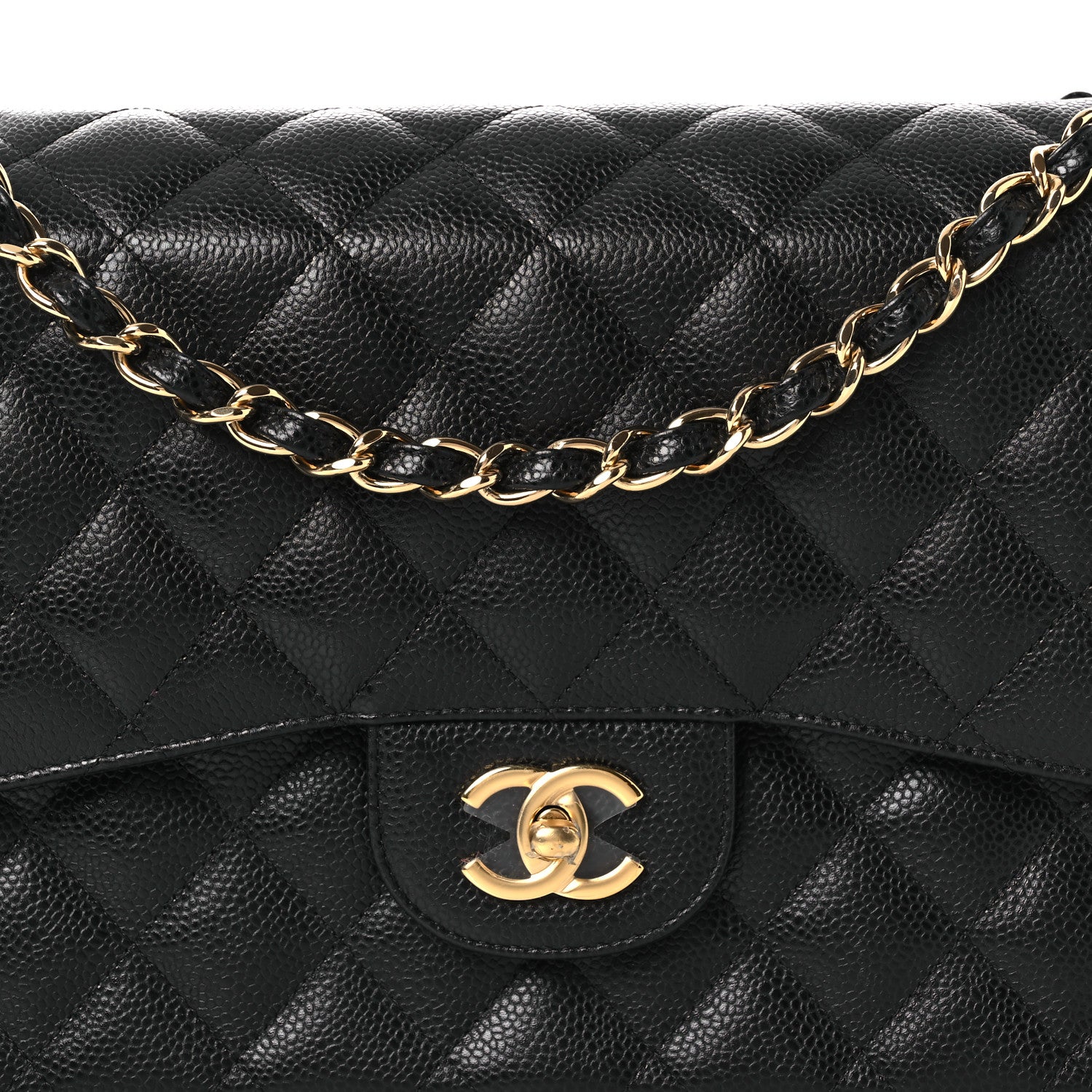 Chanel Caviar Quilted Jumbo Double Flap Black 15 of 27