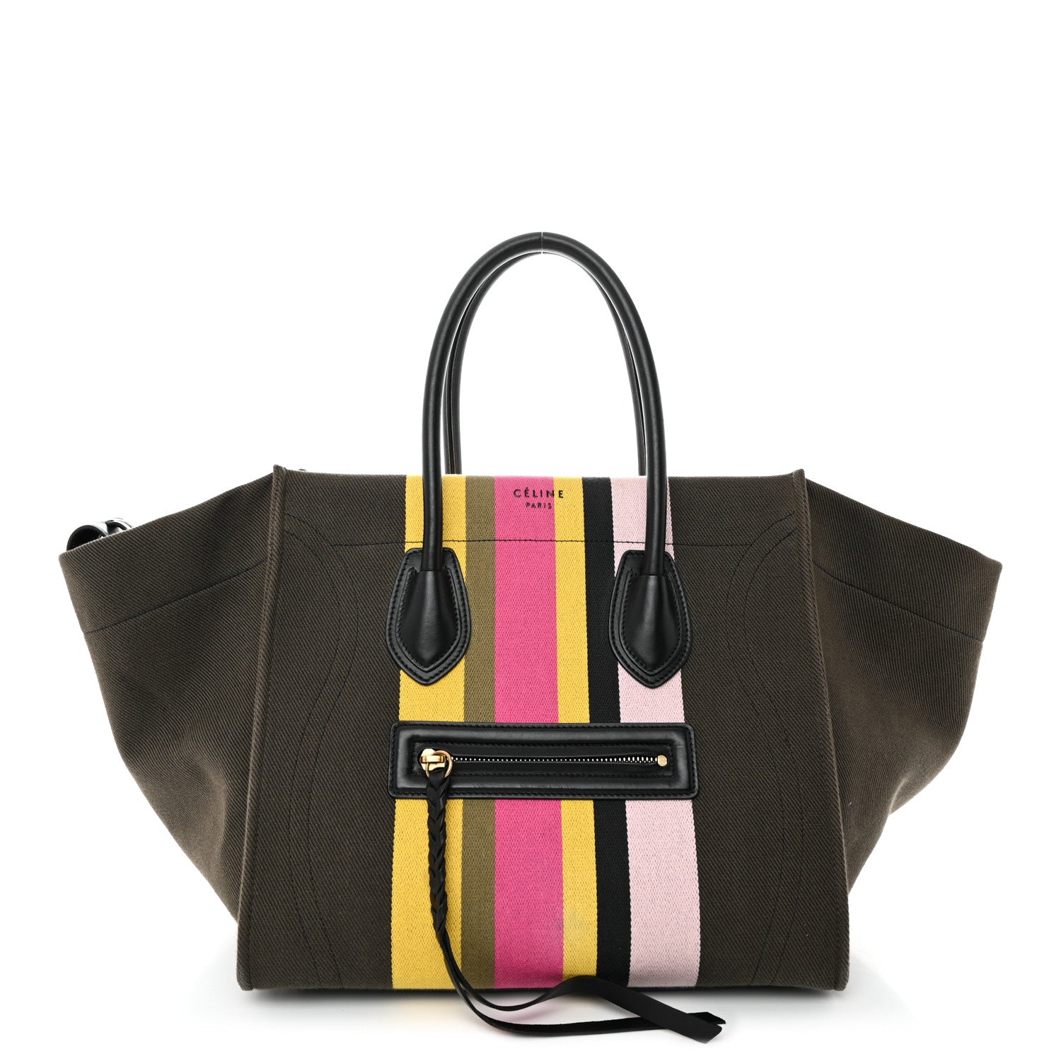 Celine Canvas Striped Medium Phantom Luggage Multicolor 1 of 11
