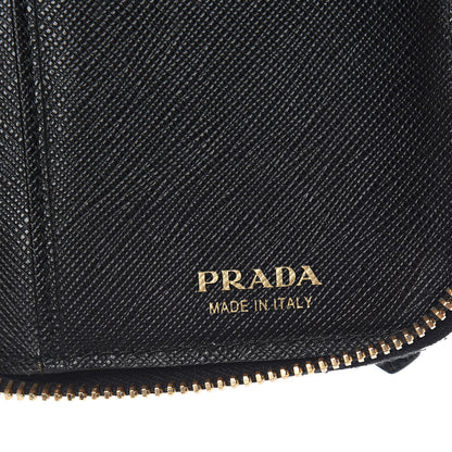 Prada Saffiano Phone Wristlet Wallet Black 6 of 7