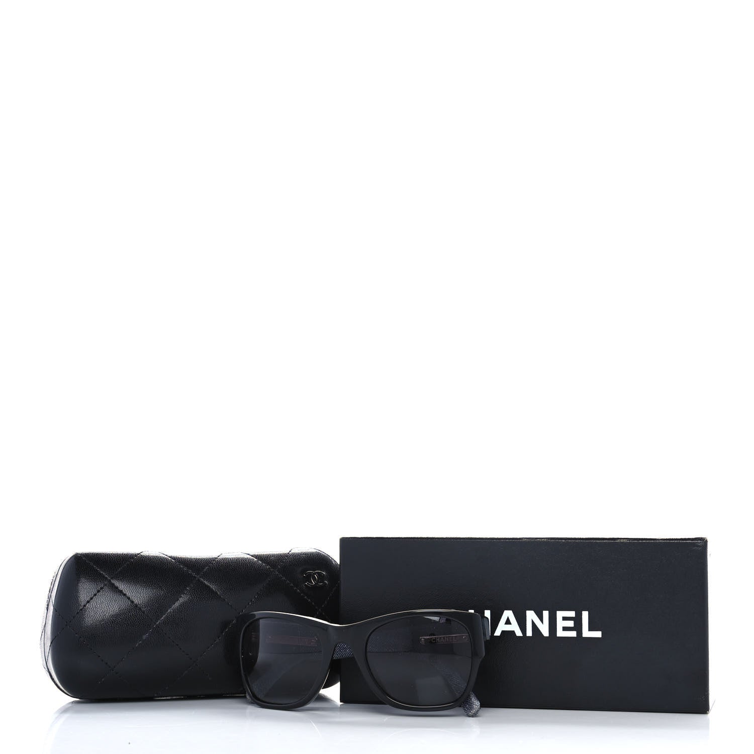 Chanel Acetate Denim CC Sunglasses 5162 Black Blue 8 of 8