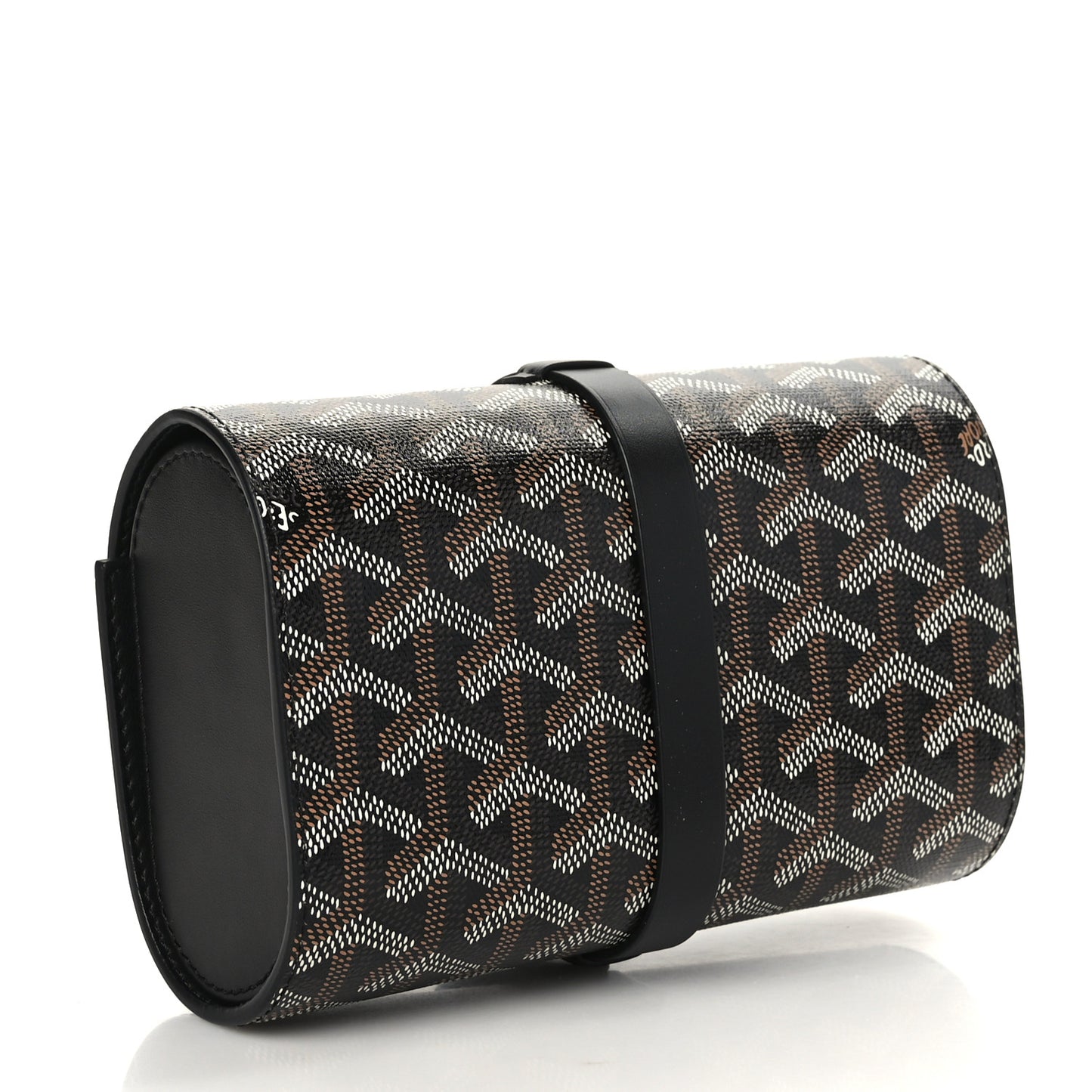 Goyardine Double Travel Watch Case Black