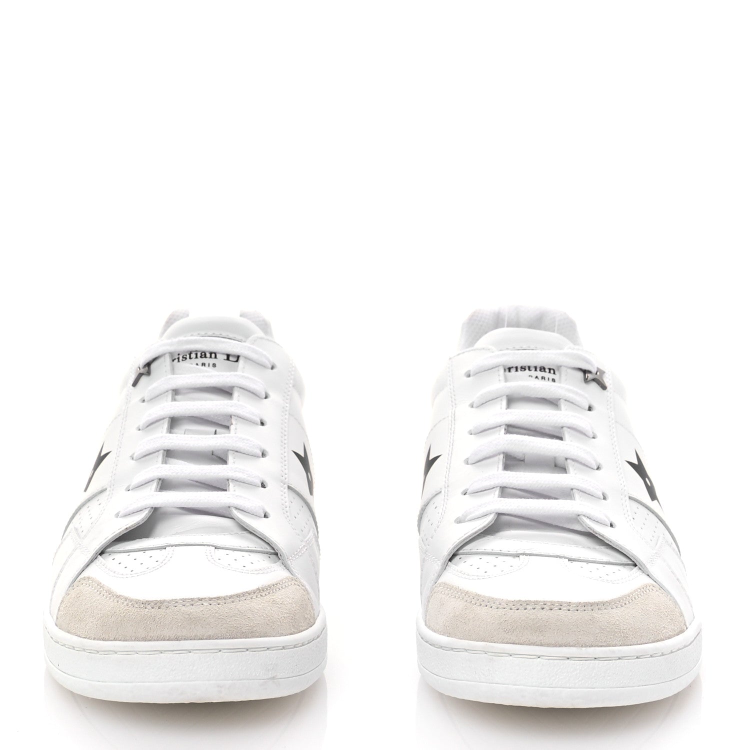 Christian Dior Calfskin Suede Dior Star Low Top Sneakers 37 White 2 of 9