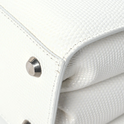 Balenciaga Patent Calfskin Lizard Embossed Medium Ghost Shoulder Bag Optic White 12 of 14