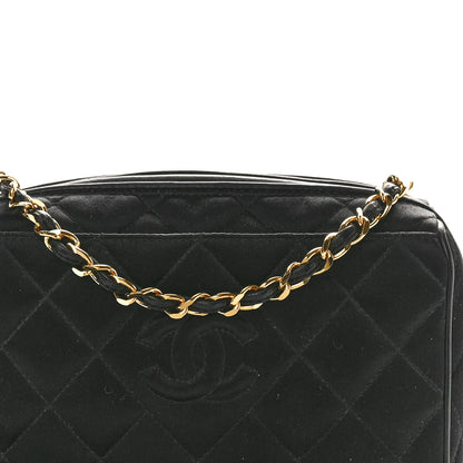 Chanel Satin Quilted Tassel Camera Case Black 8 of 10