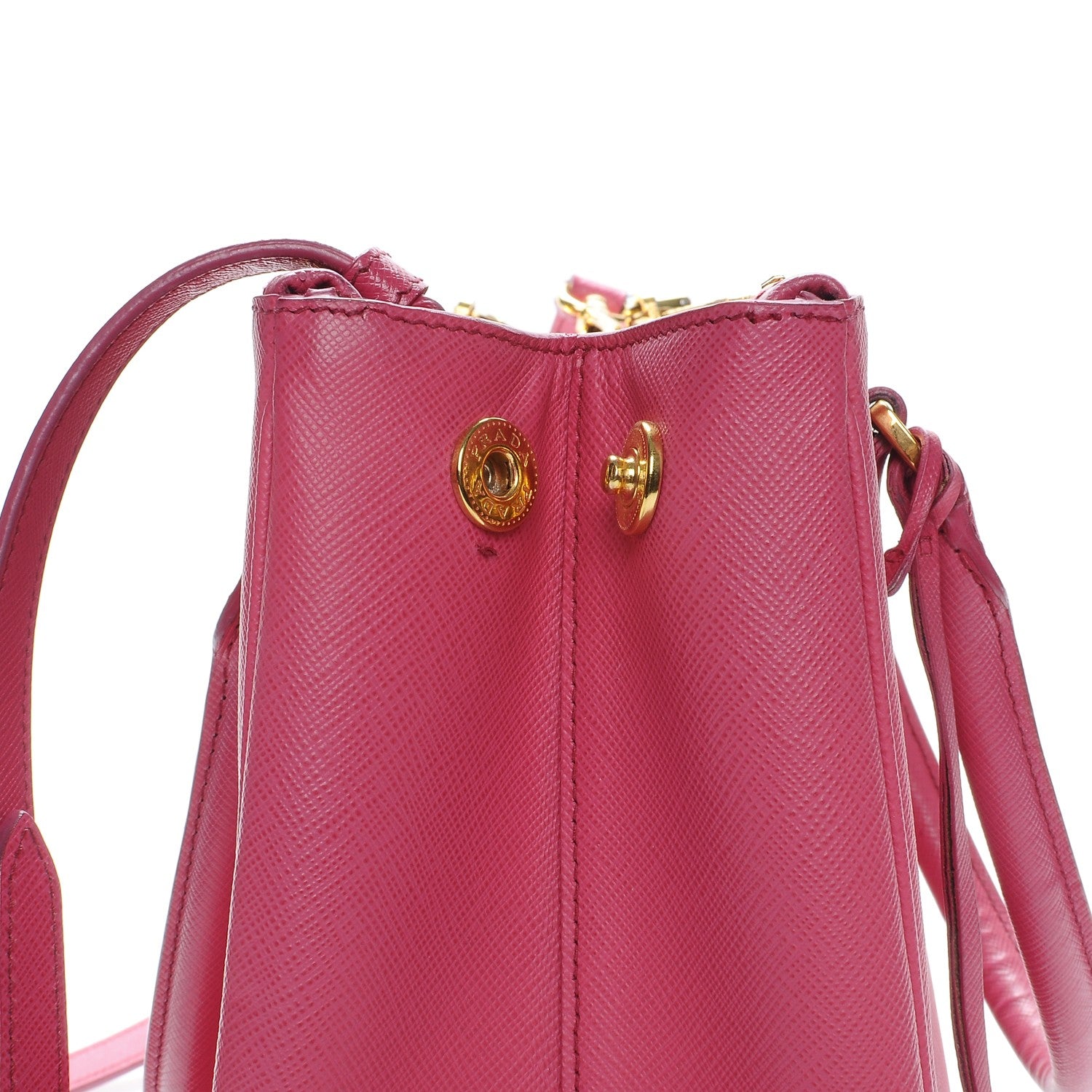 Prada Saffiano Small Galleria Double Zip Tote Peonia 18 of 19