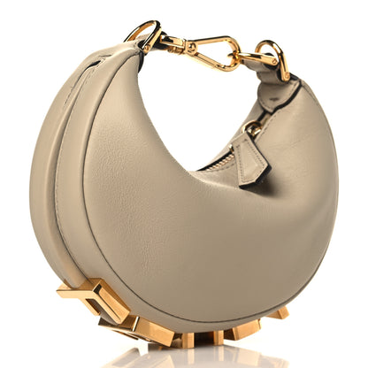 Fendi Vitello Grace New Matte Nano Fendigraphy Hobo Charm Nuvola 3 of 9