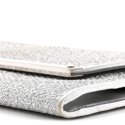 Jimmy Choo Glitter Margot Clutch Silver 9 of 10
