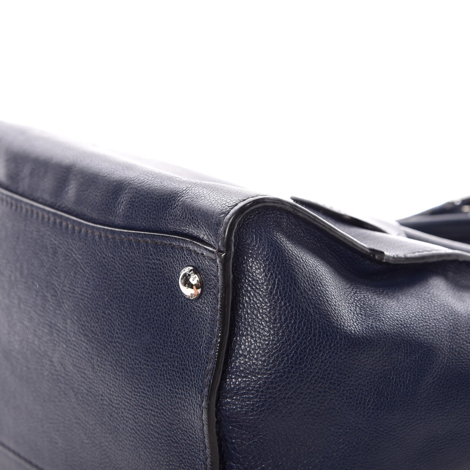 Prada Glace Calf Small Twin Pocket Tote Baltico 8 of 17